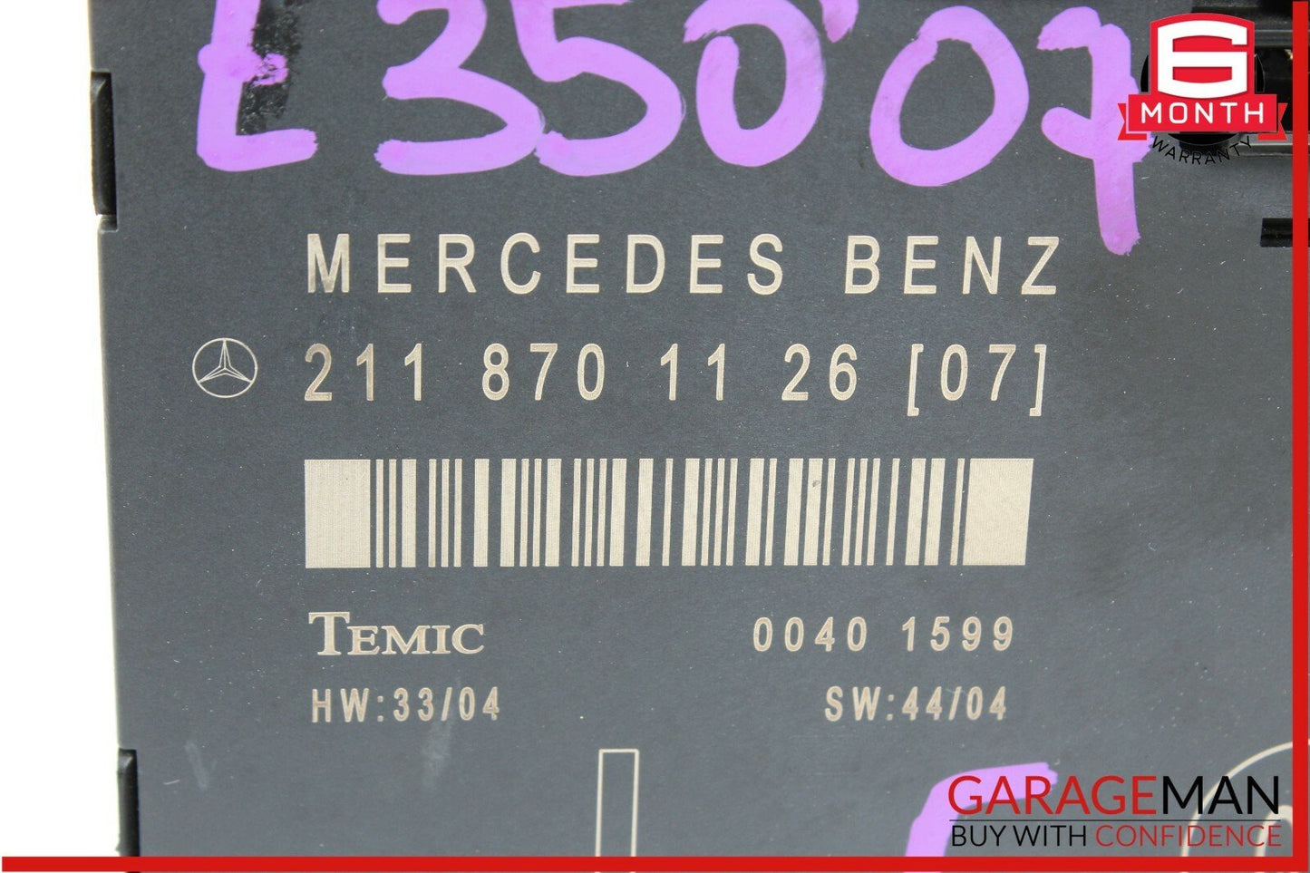03-09 Mercedes W211 E350 Front Left Driver Side Door Control Module Unit OEM