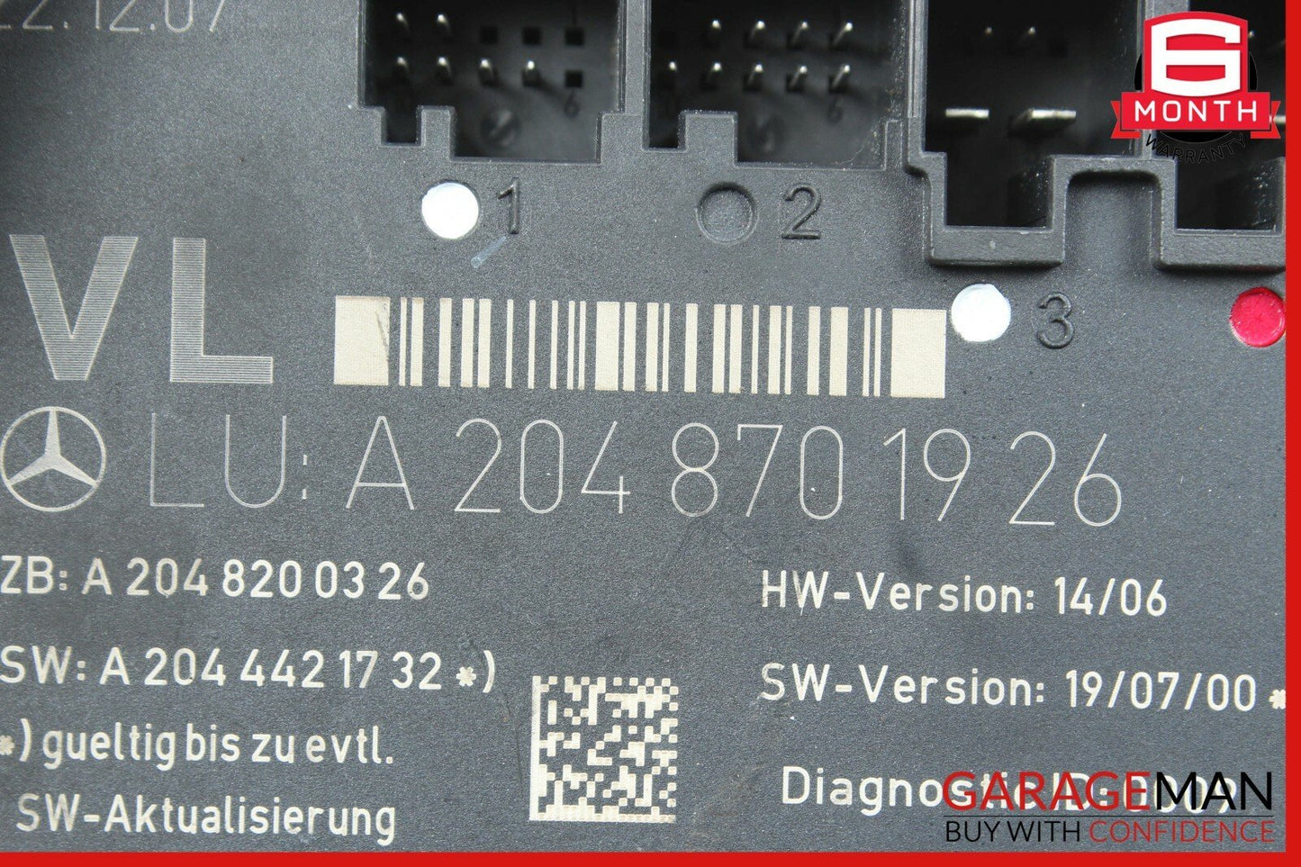 08-18 Mercedes W204 C300 C250 E400 Front Left Side Door Control Module OEM