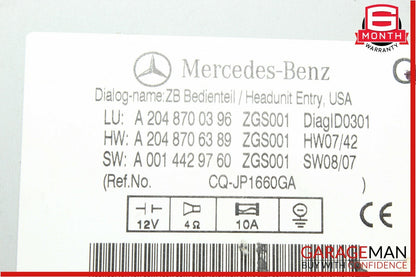 08-11 Mercedes W204 C350 Navigation Command Head Unit DVD CD Audio OEM