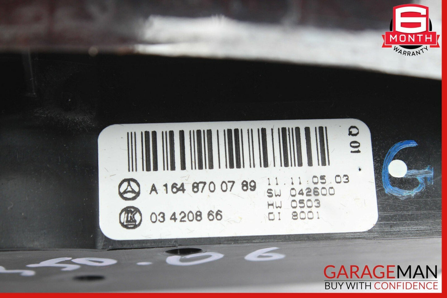 06-09 Mercedes W251 R320 R350 Rear Center Console A/C AC Heater Switch Panel OEM