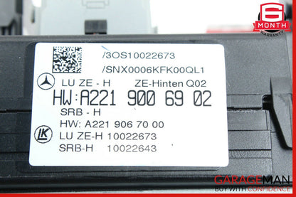 10-13 Mercedes W221 S550 S63 AMG Rear Sam Fuse Box Relay Control 2219006902 OEM