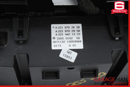 07-09 Mercedes W221 S450 S550 Front Center Bezel Trim A/C Heater Switch Assembly