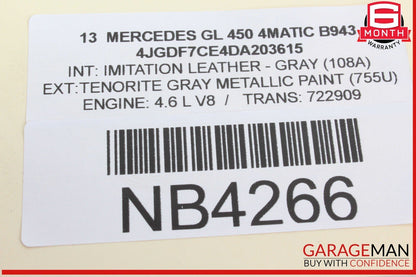 13-19 Mercedes X166 GL450 4MATIC Rear Right Bumper Holder Support Bracket OEM