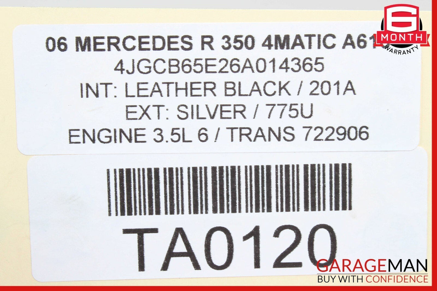 06-12 Mercedes W251 R350 Front Left Driver Side Lower Control Arm OEM