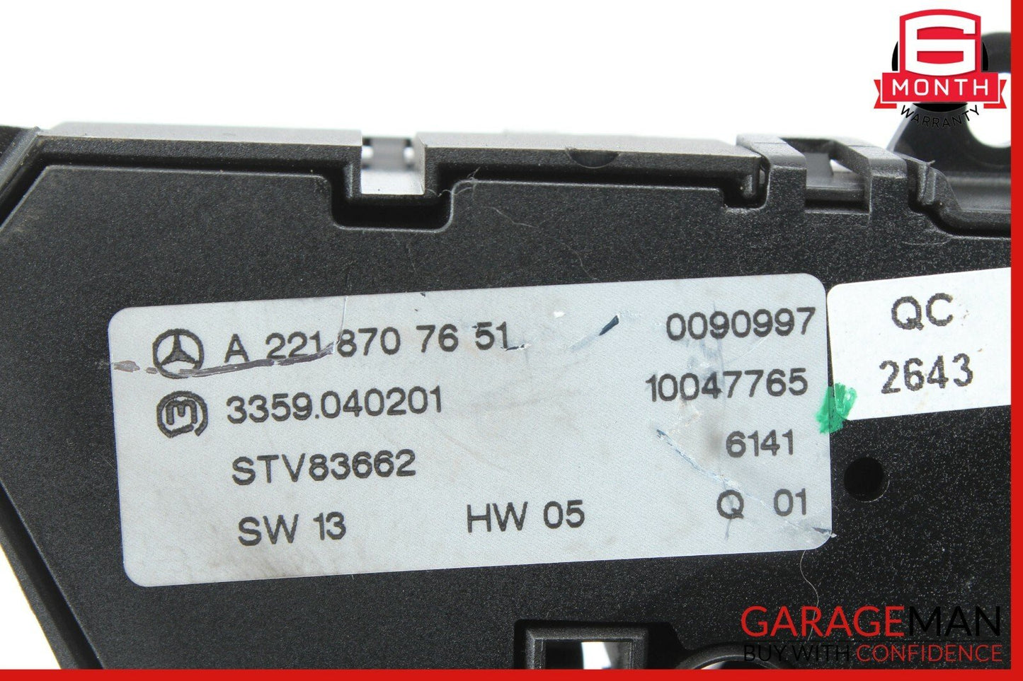 07-13 Mercedes W221 S550 Front Left Driver Side Seat Switch Control Module OEM