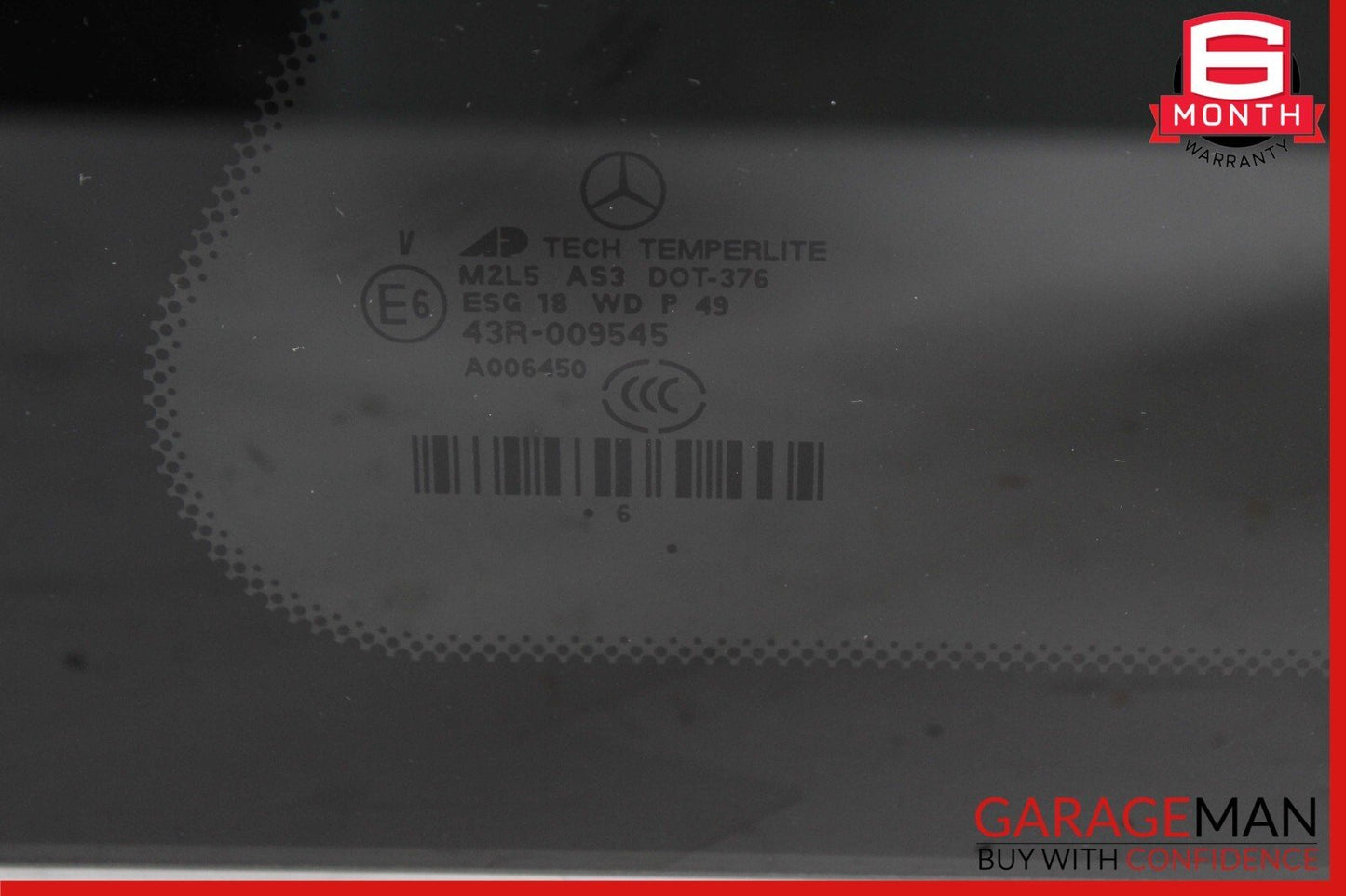 07-12 Mercedes X164 GL450 Quarter Window Glass Rear Right Passenger Side OEM