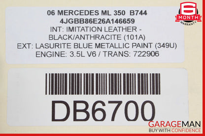 07-12 Mercedes X164 GL450 Front Right Side Lower Bottom Seat Cushion OEM