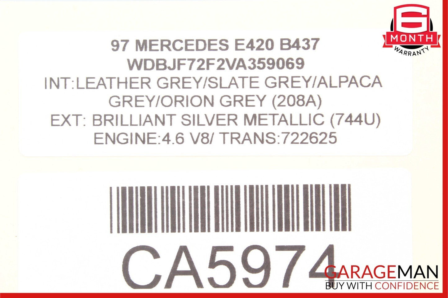 96-02 Mercedes W210 E420 E320 Front Left Driver Side Lower Control Arm OEM