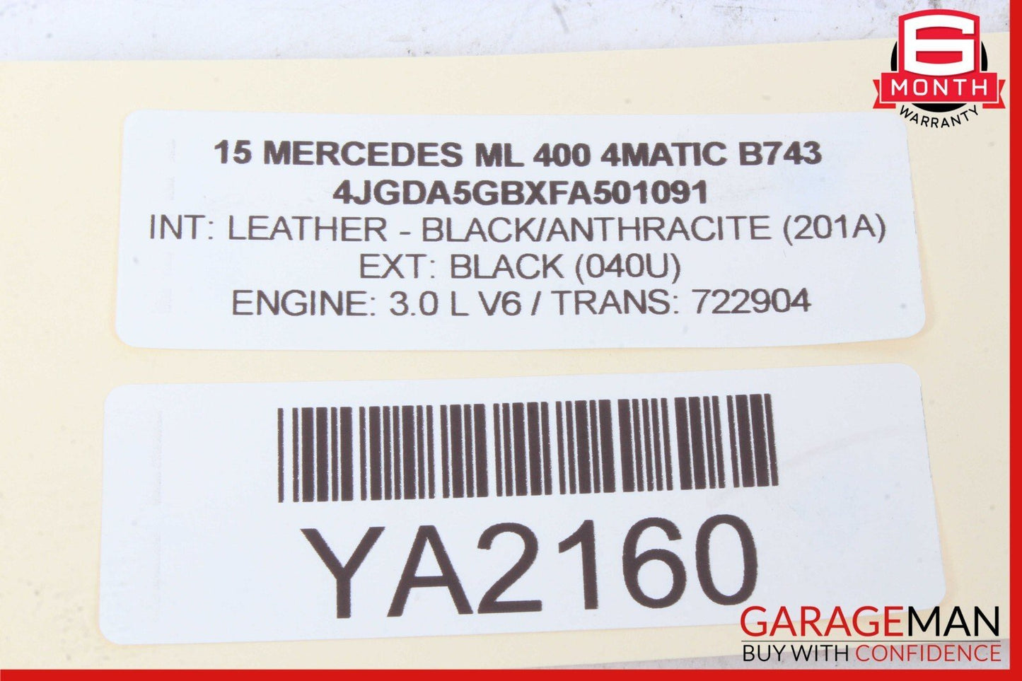 12-16 Mercedes W166 ML400 GL550 Panoramic Sunroof Glass Motor 1669069600 OEM
