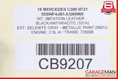 15-20 Mercedes W205 C300 RWD Rear Left Side Axle CV Half Shaft OEM