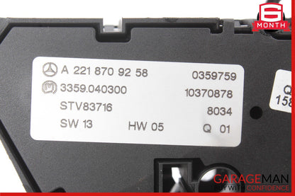 07-14 Mercedes W221 S550 Front Left Side Seat Control Memory Controller Switch