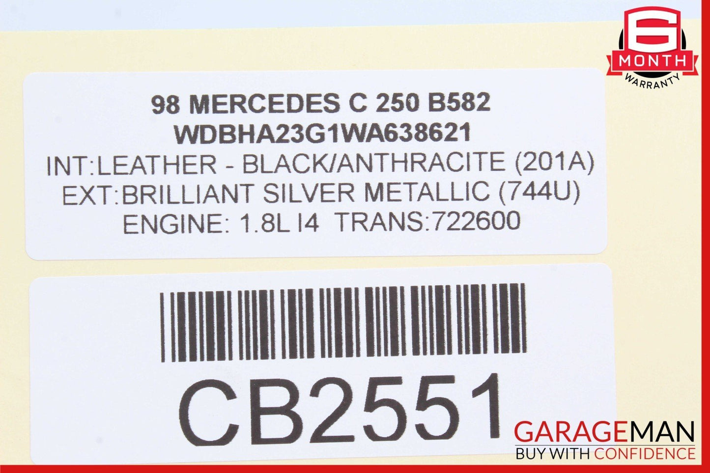 90-02 Mercedes W202 C230 SL500 Rear Left or Right Side Lower Thrust Control Arm