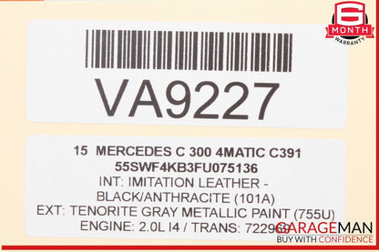 15-23 Mercedes W205 C300 4MATIC Rear Right Side Door Control Module Unit OEM