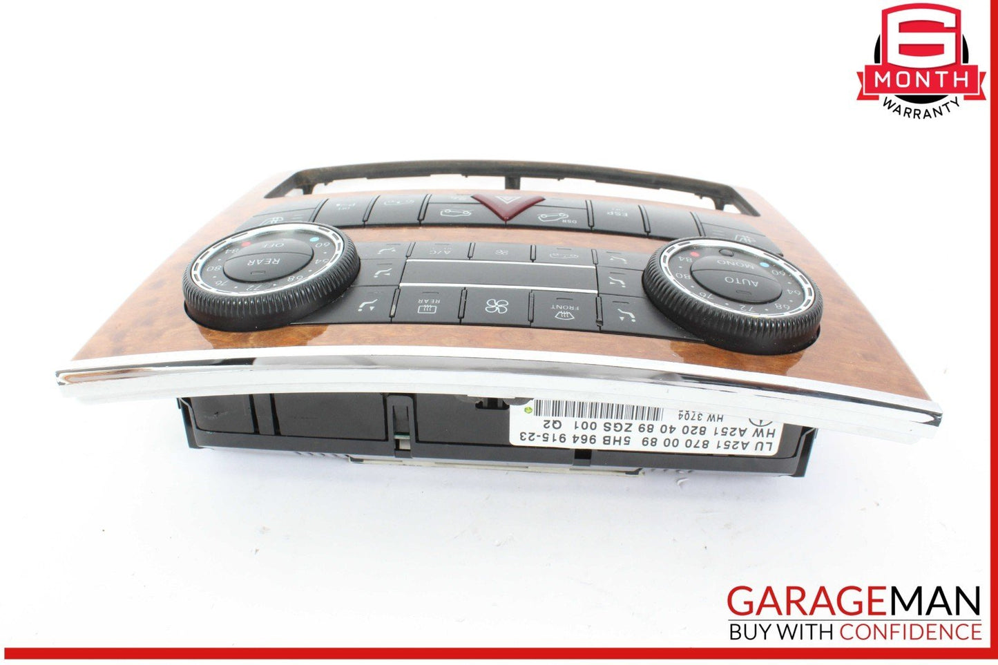 06-13 Mercedes X164 GL450 GL500 Front A/C AC Heater Climate Control Switch OEM