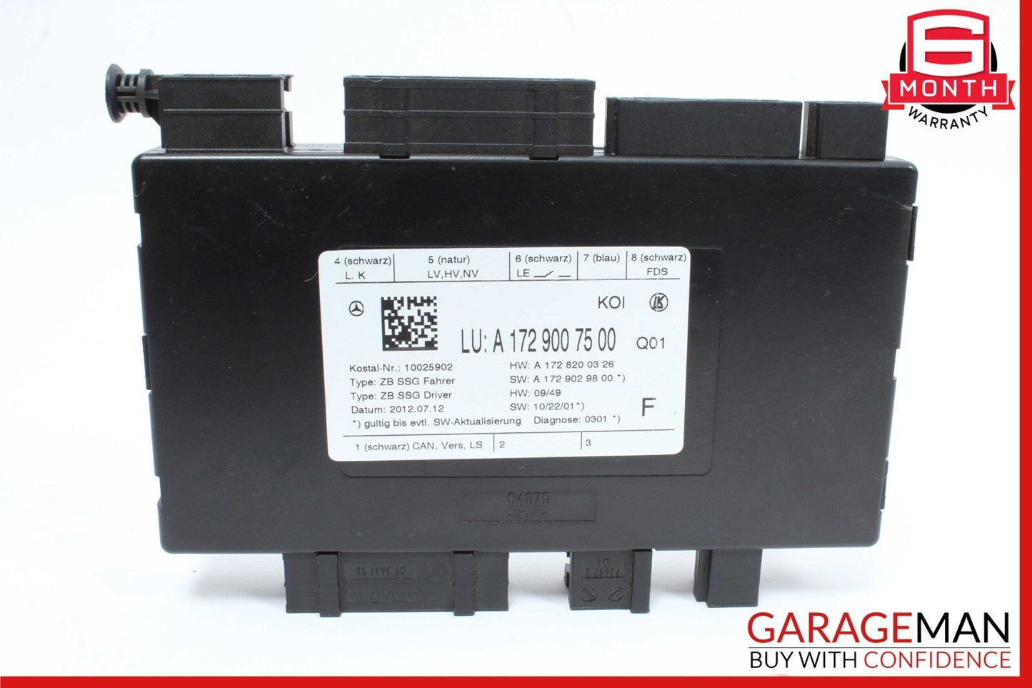 08-20 Mercedes W204 C250 C300 Seat Control Module Front Left Driver Side OEM