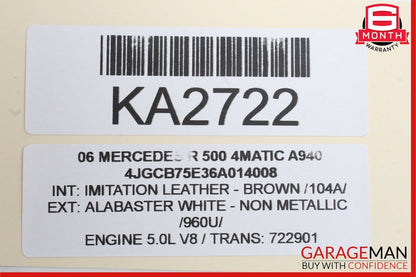 06-13 Mercedes W521 R500 GL450 ML350 Front Right Side Door Control Module OEM