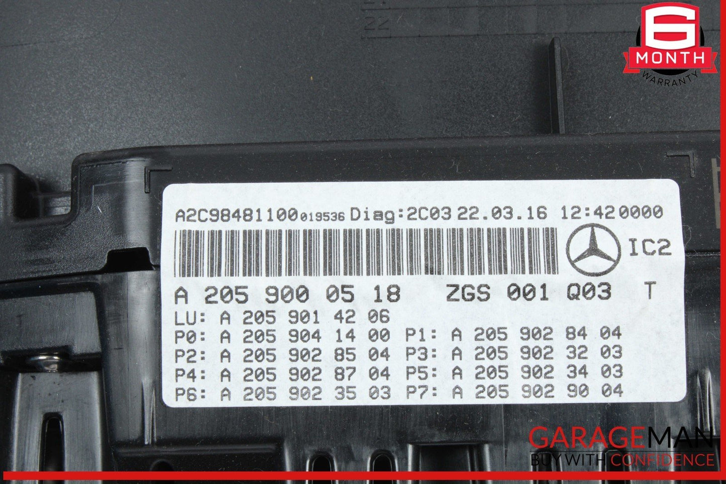 16-17 Mercedes W205 C300 4MATIC C43 AMG Speedometer Instrument Cluster Gauge OEM
