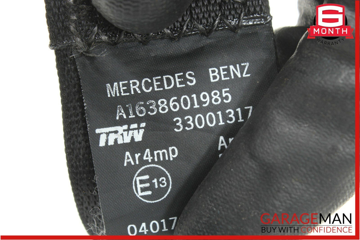 98-05 Mercedes W163 ML320 ML500 Rear Left Side Seat Belt Retractor Black OEM