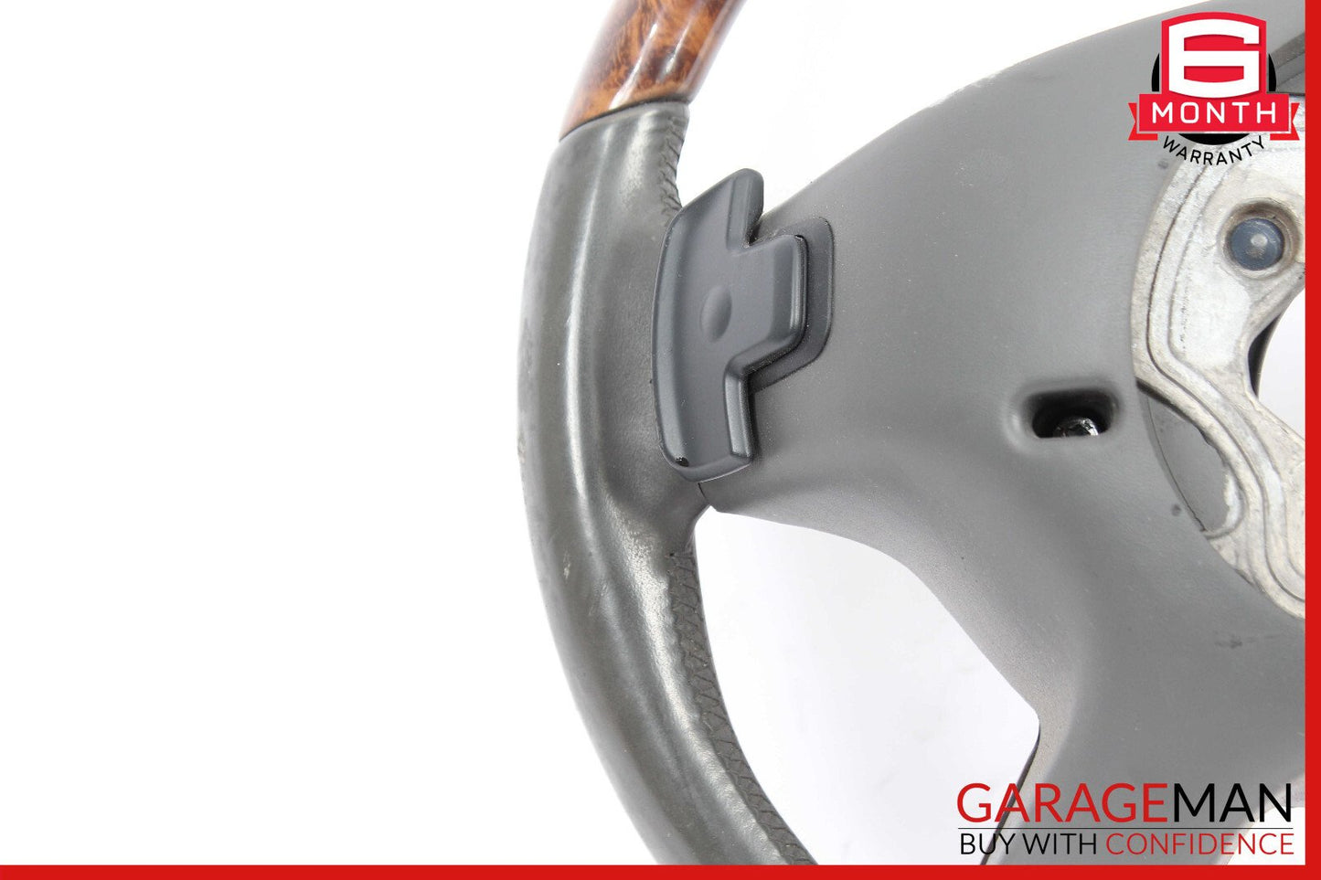 07-10 Mercedes CL550 S550 4 Spoke Steering Wheel Gray w/ Paddles Assy Wood