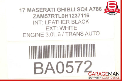 14-17 Maserati Ghibli Right Passenger Side Under Seat Air Vent Trim Cover Grille