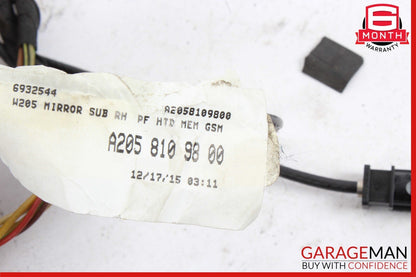 2016 Mercedes W205 C300 C350e Sedan Right Side Rear View Door Mirror OEM