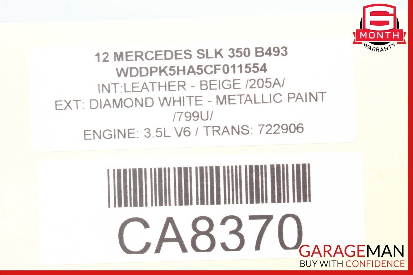 12-16 Mercedes R172 SLK350 SLK55 AMG Rear Left / Right Axle CV Half Shaft OEM