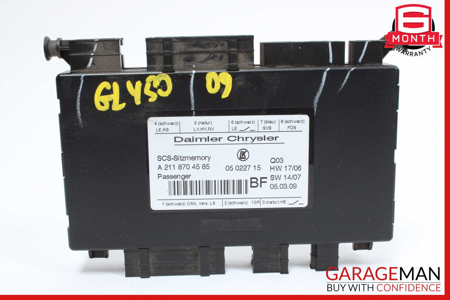 03-12 Mercedes X164 GL450 Front Right Seat Control Module 2118208685 OEM