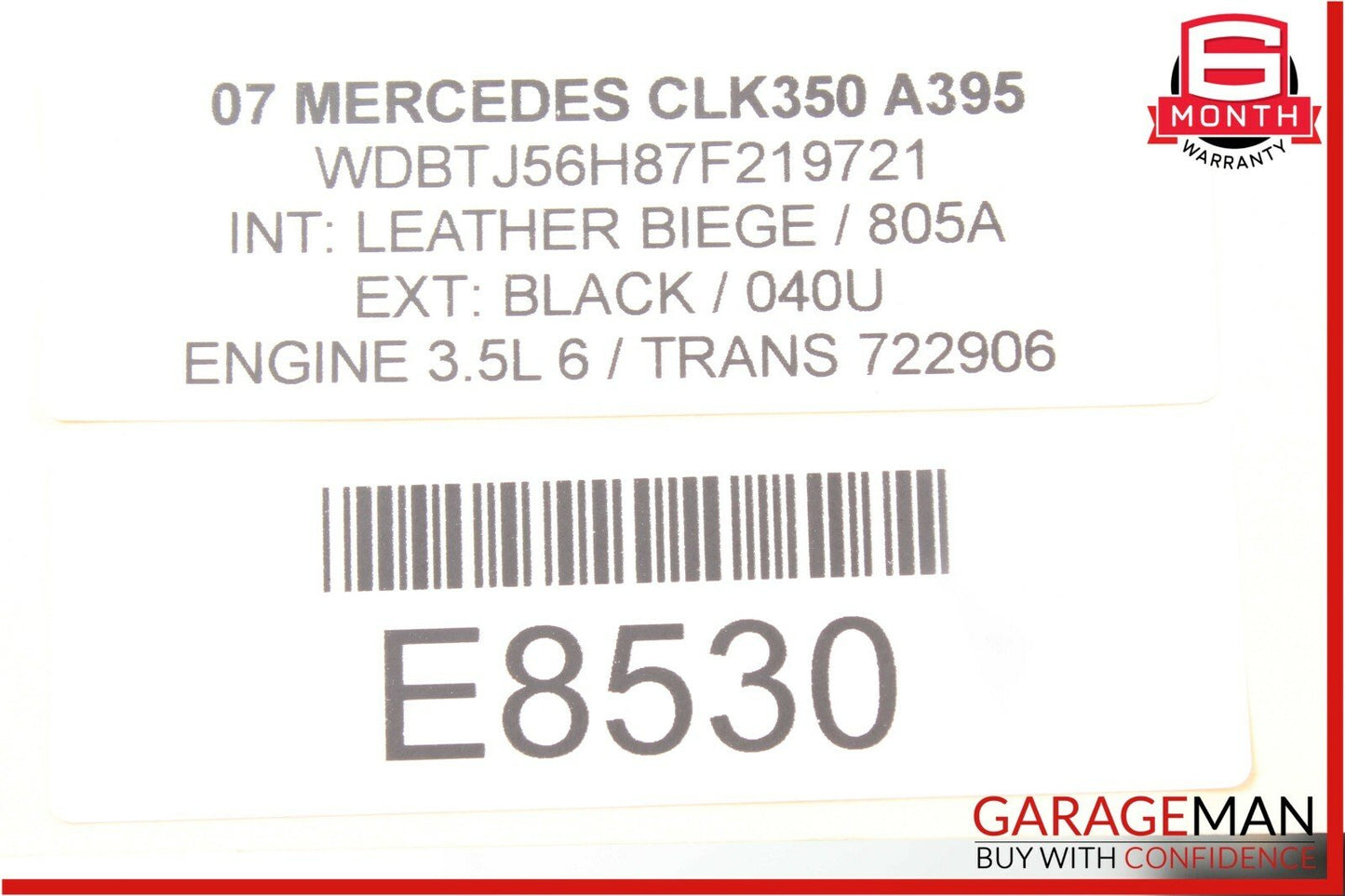 06-09 Mercedes W209 CLK350 CLK55 CLK63 AMG Body Computer Control Module Unit OEM