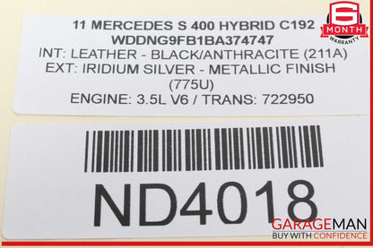 07-14 Mercedes W221 S400 Hybrid Airmatic Air Suspension Control Module OEM