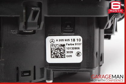 15-20 Mercedes W205 C300 Head Light Headlight Control Switch Trim Assembly Black