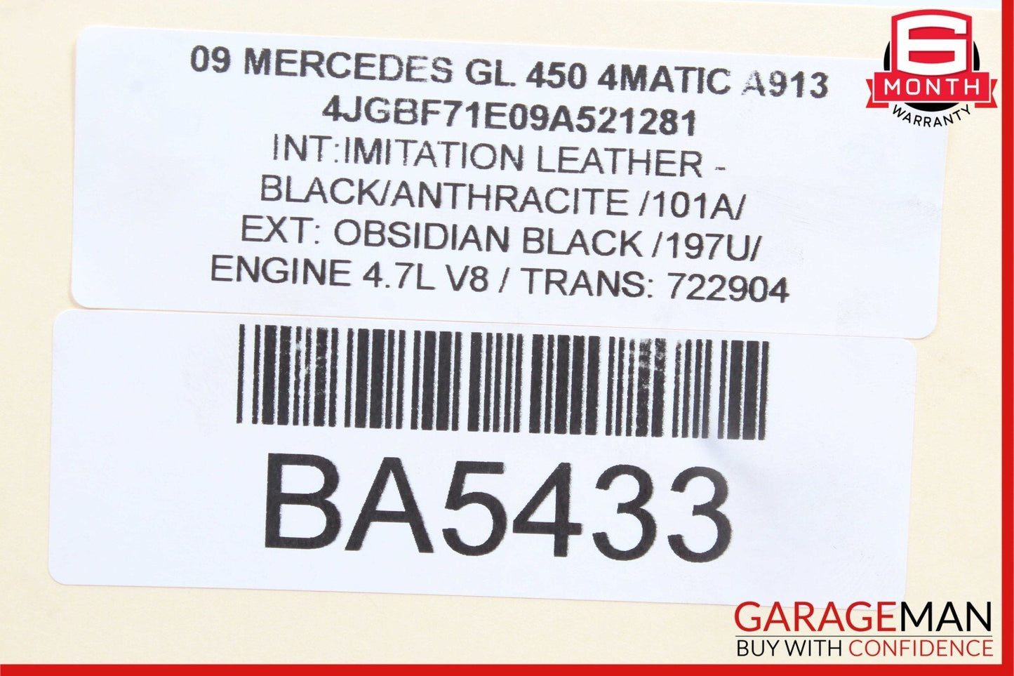 09-13 Mercedes X164 GL350 ML550 Driver Steering Wheel w/ Paddle Shifters Black