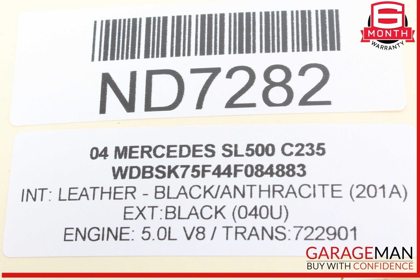 03-12 Mercedes R230 SL500 SL55 SL65 AMG Rear SAM Fuse Box Relay Module Assembly