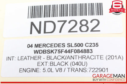03-12 Mercedes R230 SL500 SL55 SL65 AMG Rear SAM Fuse Box Relay Module Assembly