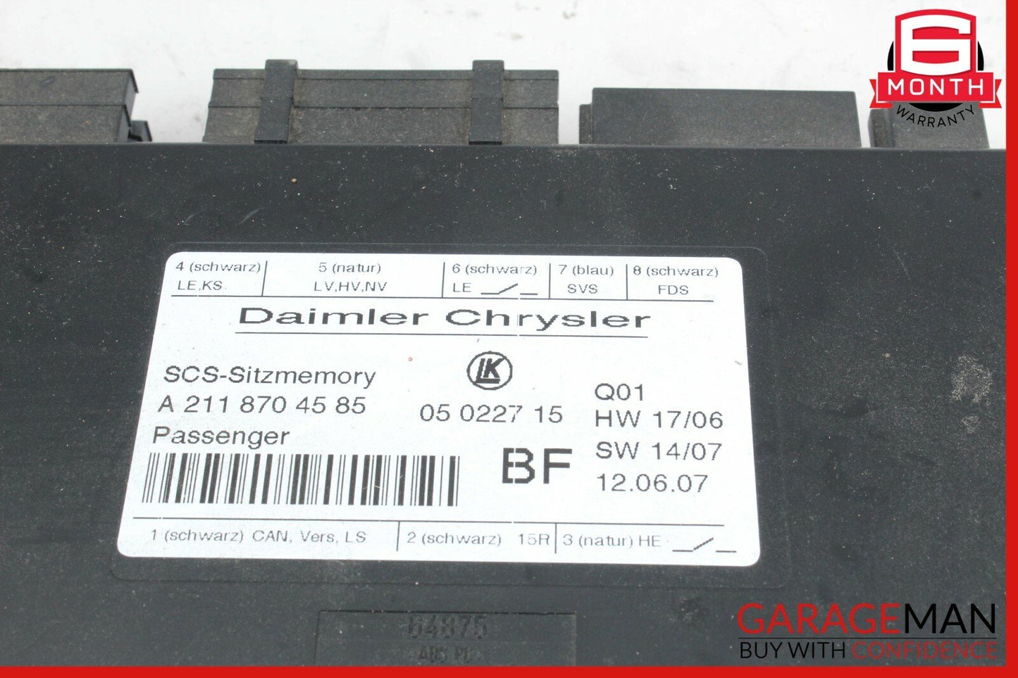 03-11 Mercedes W211 E350 CLS550 Front Right Side Seat Control Module Unit