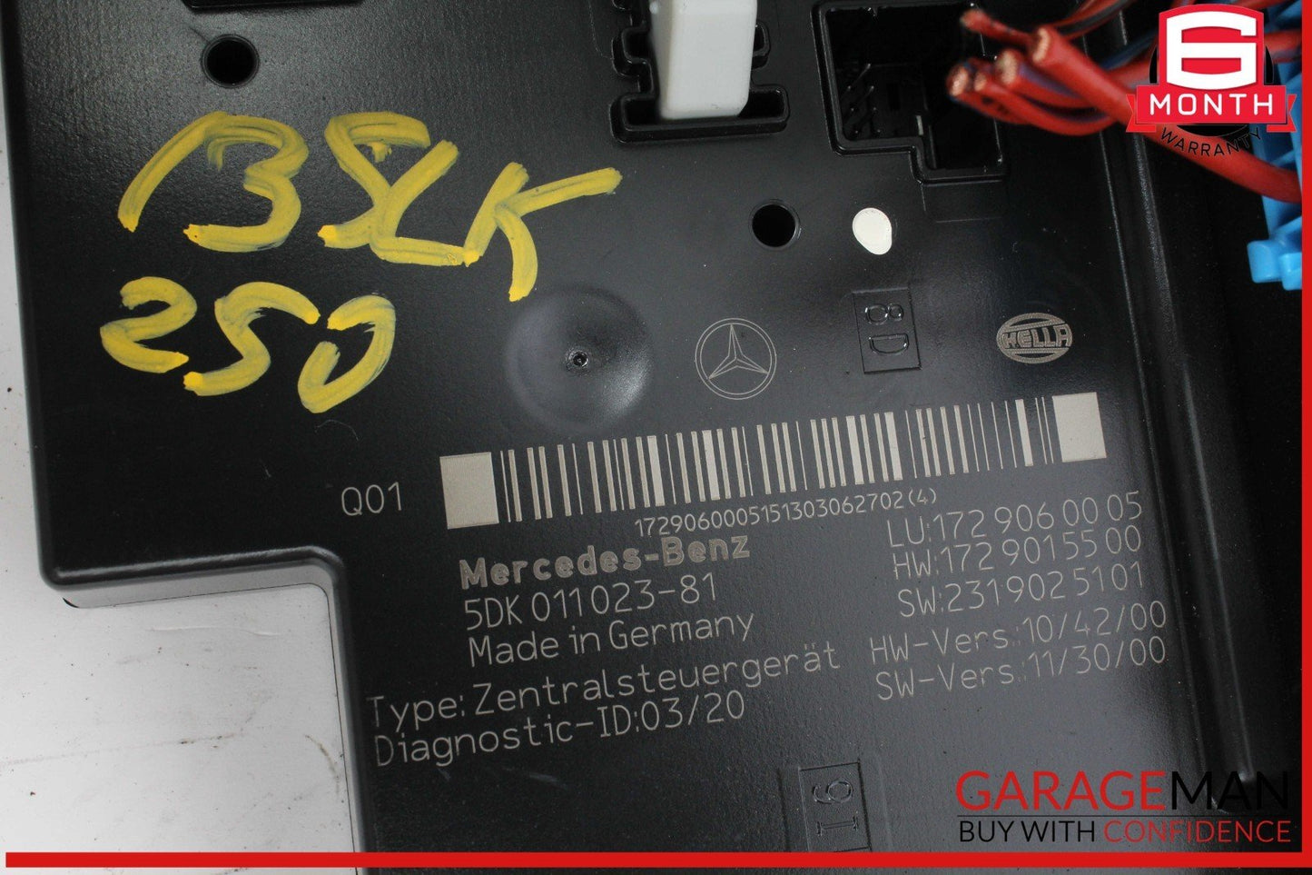 12-16 Mercedes R172 SLK250 SLK350 Rear Fuse Relay Box Module 1729060005 OEM