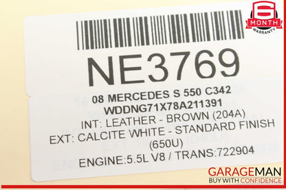 07-13 Mercedes W221 S550 Front Right Side Under Seat Control Module Unit OEM