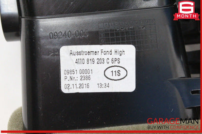 17-19 Audi Q7 Rear Center Console AC A/C Air Conditioning Air Vent Grille OEM