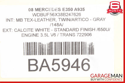 03-09 Mercedes W211 E350 Rear Right Passenger Side Exterior Door Handle White