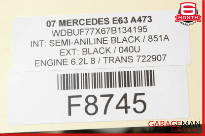 03-09 Mercedes W211 E63 AMG Front Right Side Door Window Regulator Motor