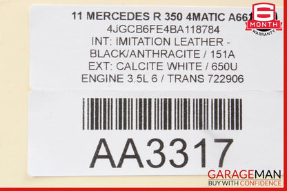 06-12 Mercedes W251 R350 Rear Dome Light Reading Map Lamp Gray OEM