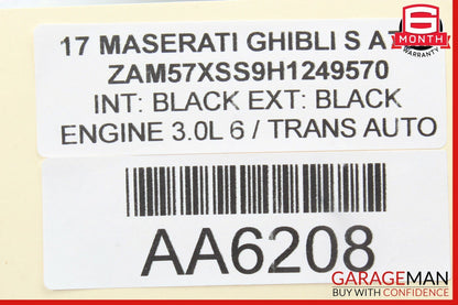 14-17 Maserati Ghibli Rear Left / Right Suspension Upper Tension Control Arm