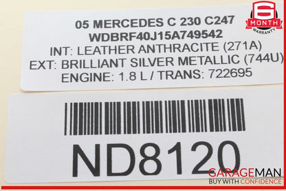 01-07 Mercedes W203 C230 C350 Rear Left Side Door Control Module 2038202185 OEM