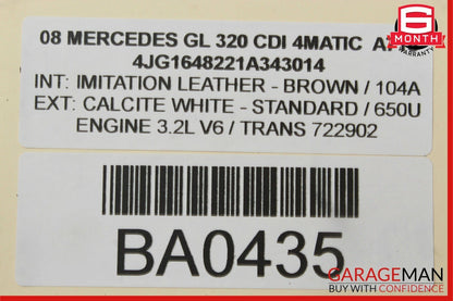 06-12 Mercedes GL350 GL450 Rear Right / Left Side Suspension Upper Control Arm