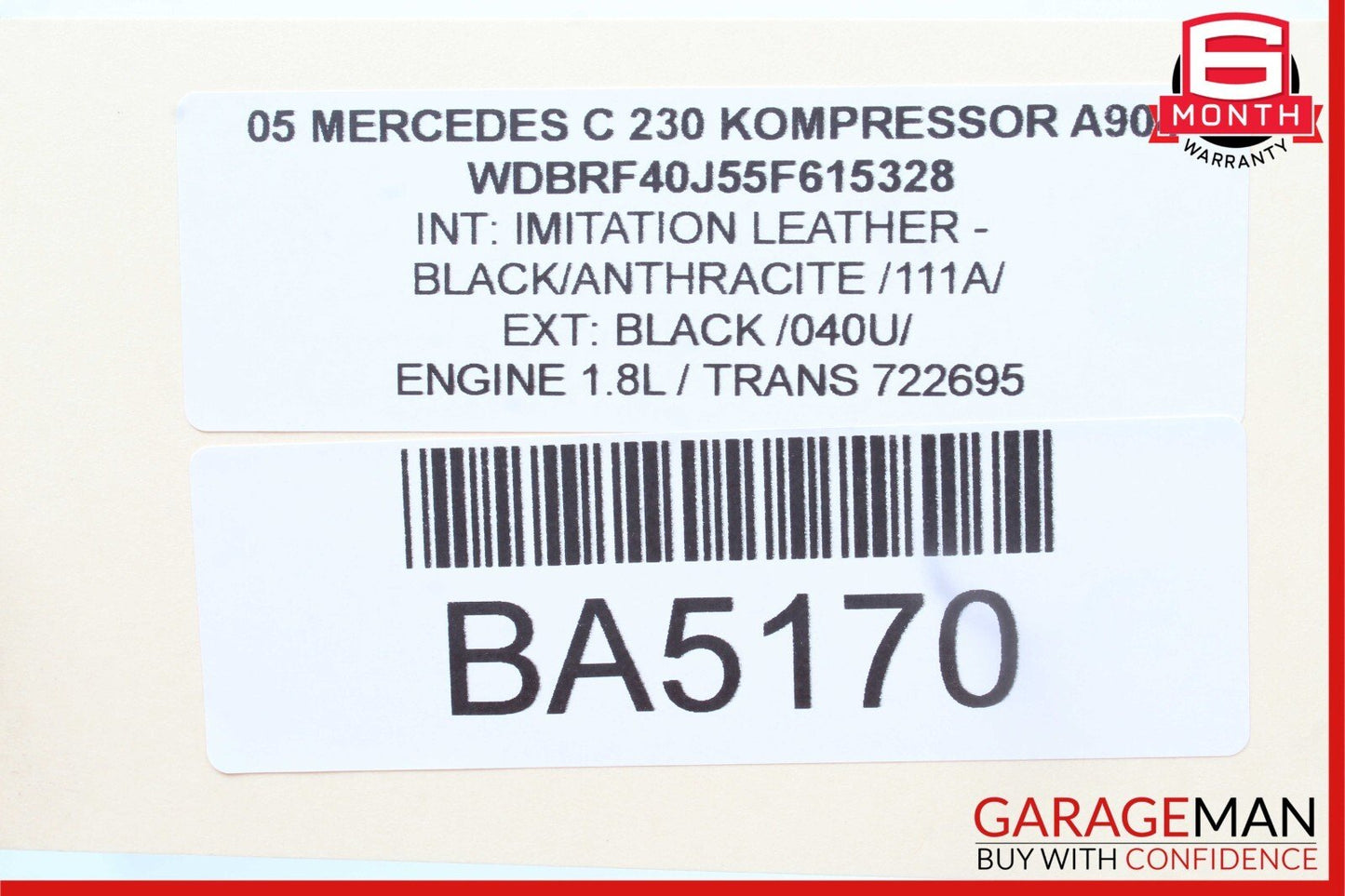 01-07 Mercedes W203 C230 C320 C55 AMG Front Right Door Lock Latch Actuator OEM