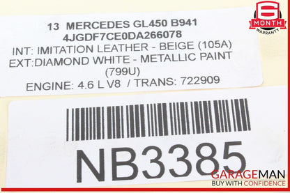 13-19 Mercedes X166 GL450 GLS450 Rear Right Bumper Holder Support Bracket OEM