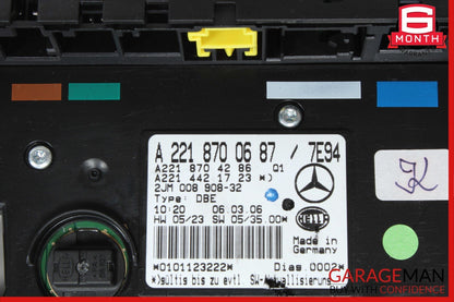 07-10 Mercedes W221 S550 CL550 Overhead Dome Light Sunroof Control Grey OEM