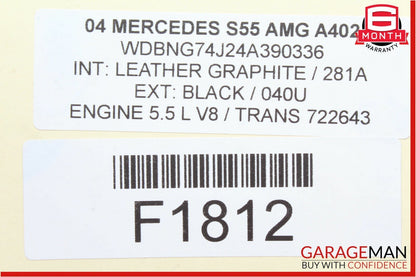 03-06 Mercedes W220 S430 S55 AMG Center Dash Switch ESP Hazard Door Lock OEM