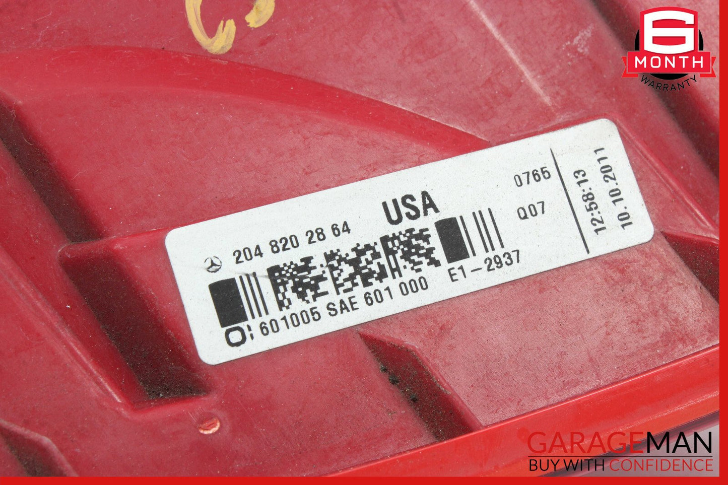 12-14 Mercedes W204 C250 Rear Left Driver Side Taillight Tail Light Lamp OEM