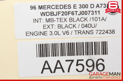 98-02 Mercedes W210 E300 Front Center Console Dash Hazard Switch Trim OEM