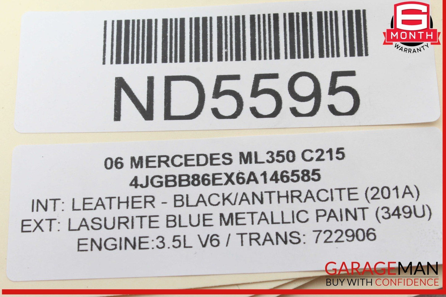06-13 Mercedes W164 ML350 GL450 GL320 Front Drive Shaft Driveshaft Axle OEM